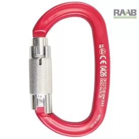 OVÁLIS ALUMÍNIUM KARABÍNER Önzáró rendszerrel