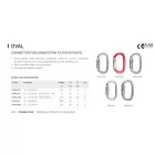 OVÁLIS ALUMÍNIUM KARABÍNER Önzáró rendszerrel