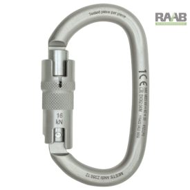 OVÁLIS SZÉNACÉL KARABÍNER  Önzáró rendszerrel ANS