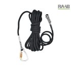 Poliamid félig statikus kötél önzáró karabínerrel 30 méteres