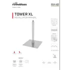 TOWER XL telepíthető kikötési pont 700MM, ALJZAT 350X350MM