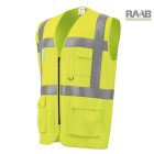 JÓLLÁTHATÓSÁGI MELLÉNY CIPZÁRAS, SÁRGA