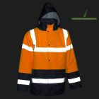 Jól-láthatósági, bélelt téli kabát narancs színben S-5XL-ig