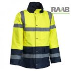 Jól-láthatósági, bélelt téli kabát citromsárga színben S-5XL-ig