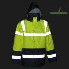 Jól-láthatósági, bélelt téli kabát citromsárga színben S-5XL-ig