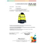 Jól-láthatósági, bélelt téli kabát citromsárga színben S-5XL-ig