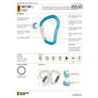 HECTOR karabiner hármas zárral