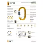 OXY BC Screw könnyűfém ovális karabíner