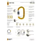 OXY BC Triple lock könnyűfém ovális karabíner