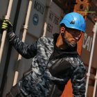 Fighter belül bundás pulóver - Kamoflázs XL-es méret