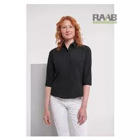 3/4-es ujjú, fekete női ing - 4XL-es