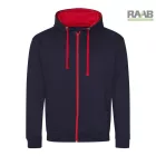 Varsity unisex pulóver végig cipzáras