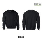 Crewneck unisex pulóver L-es fekete