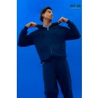 Adult Full zippzáras férfi pulóver zöld színben