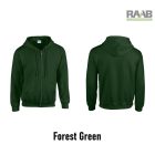 Adult Full zippzáras férfi pulóver zöld színben