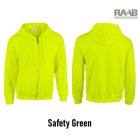 Adult Full zippzáras férfi pulóver zöld színben