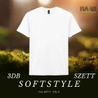 SOFTSTYLE - 3db Fehér Felnőtt unisex póló 3-5XL