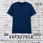 SOFTSTYLE - 3db Navy Felnőtt unisex póló