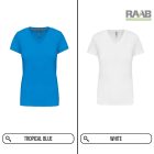 V-Neck női pamutpóló