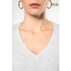 V nyakkivágású hosszú ujjú női póló 3XL-es méretben