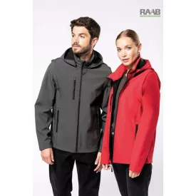 Kapucnis, unisex softshell kabát
