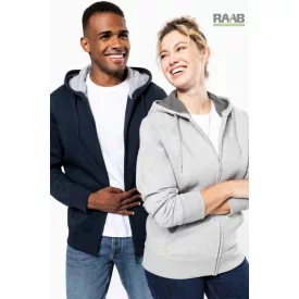 Full cipzáras unisex kapucnis pulóver 