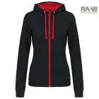 Contrast női kapucnis pulóver