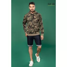 Egyszínű vagy terepmintás férfi pulóver XS-4XL-ig