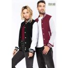 Teddy unisex pulóver csíkos gallérral