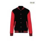 Teddy unisex pulóver csíkos gallérral