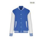 Teddy unisex pulóver csíkos gallérral