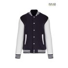 Teddy unisex pulóver csíkos gallérral