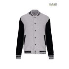 Teddy unisex pulóver csíkos gallérral