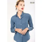 Chambray női farmer ing