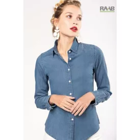Chambray női farmer ing