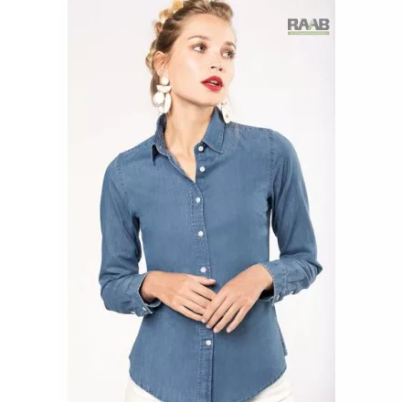 Chambray női farmer ing
