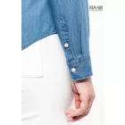 Chambray női farmer ing