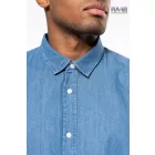 Chambray férfi farmer ing