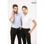 Pamut poplin rövid ujjú női ing fehér színben
