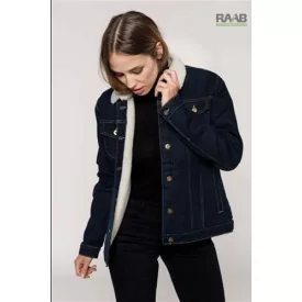 Bélelt női farmerkabát