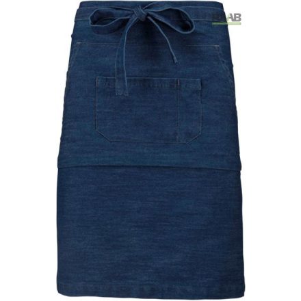 Derékkötény egyenes szabással - denim színben