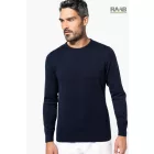 Crev Neck férfi üzleti pulóver fekete 4XL-es
