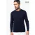 Crev Neck férfi üzleti pulóver fekete 4XL-es