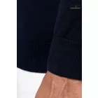 Crev Neck férfi üzleti pulóver fekete 4XL-es