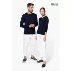 Crev Neck férfi üzleti pulóver fekete 4XL-es