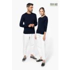 Crev Neck női üzleti pulóver fekete, 3XL-es méretben