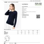 Crev Neck női üzleti pulóver fekete, 3XL-es méretben