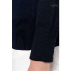 Crev Neck női üzleti pulóver fekete, 3XL-es méretben