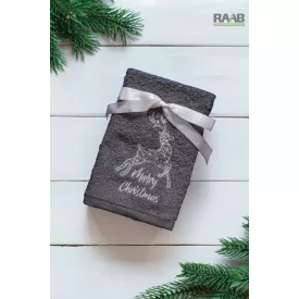   Christmas törölköző szürke szín/szarvas mintás 45X70 cm-es