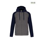 Two-Tone cipzáras unisex pulóver